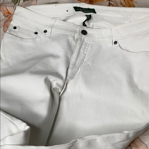 LAUREN JEANS  by Ralph Lauren WHITE 14w - Picture 2 of 8